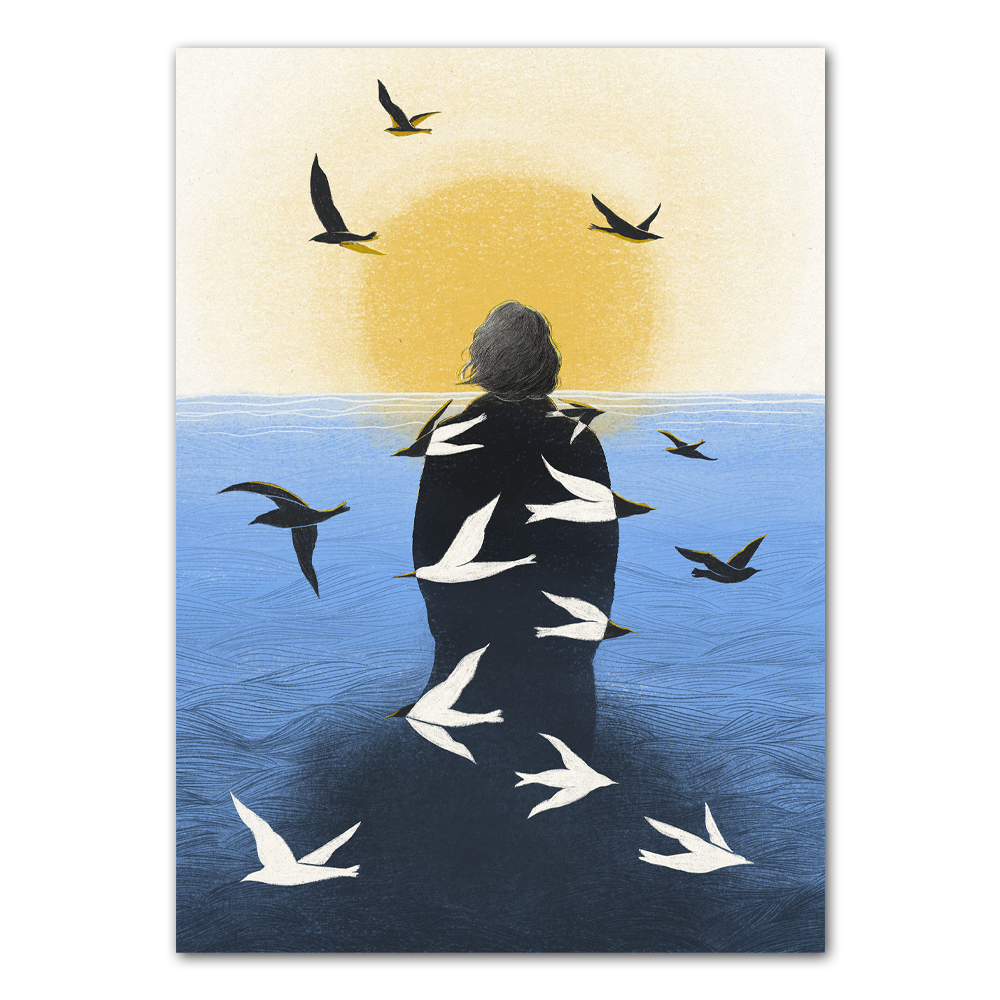 Ilustração digital "Flock" - Bárbara Amaral