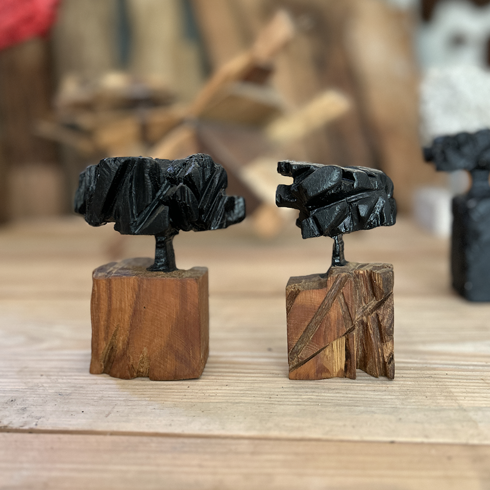 Conjunto de esculturas da coleção "Árvore e Solo"