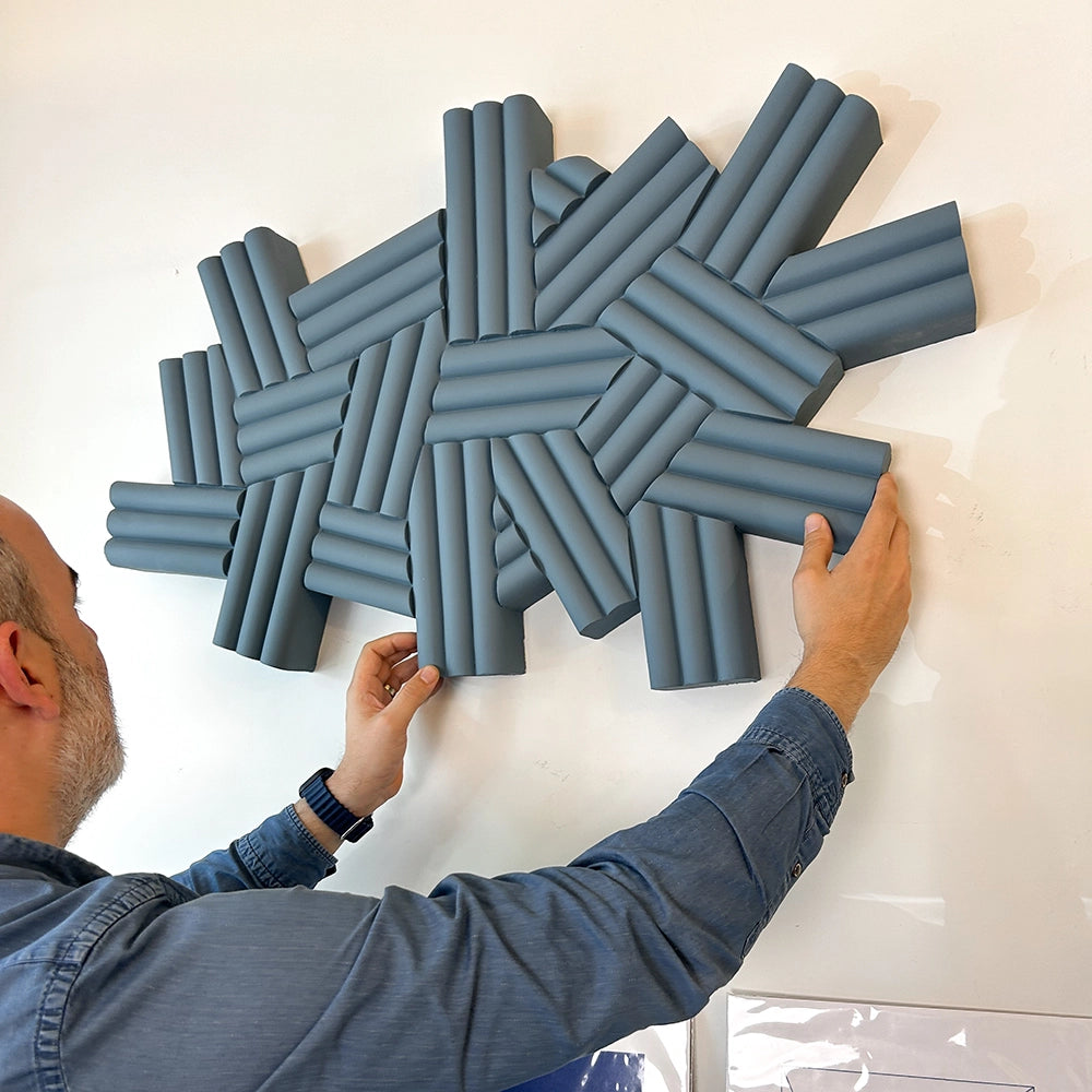 Painel Mikado | Escultura de Parede em Gesso | Iva Viana