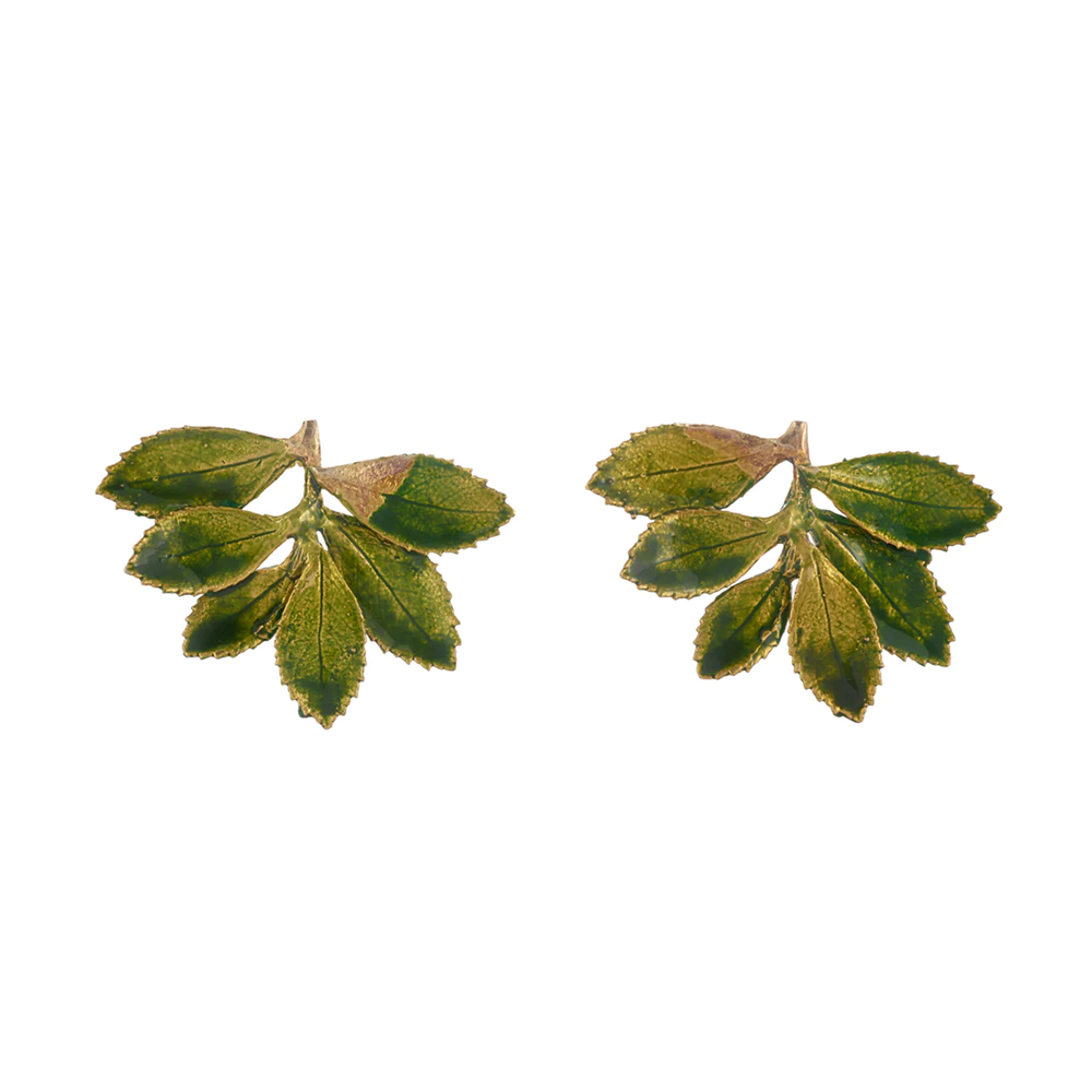 Green RUBER FOLIUM earrings