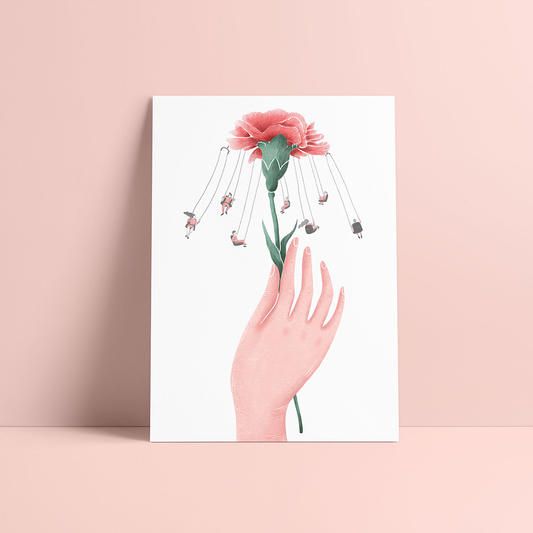 Digital illustration "Hitchhiking on the carnation" - Bárbara Amaral