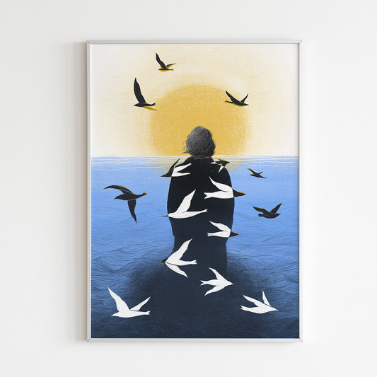 Digital illustration "Flock" - Bárbara Amaral