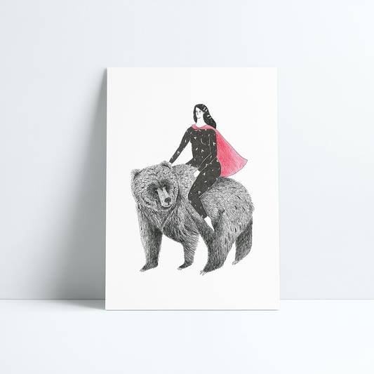 Digital illustration "Stronger than a bear" - Bárbara Amaral