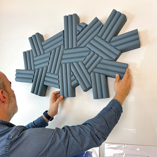 Painel Mikado | Escultura de Parede em Gesso | Iva Viana