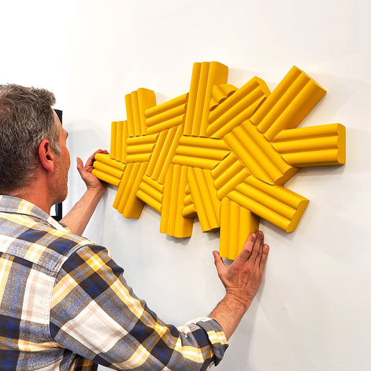 Painel Mikado | Escultura de Parede em Gesso | Iva Viana