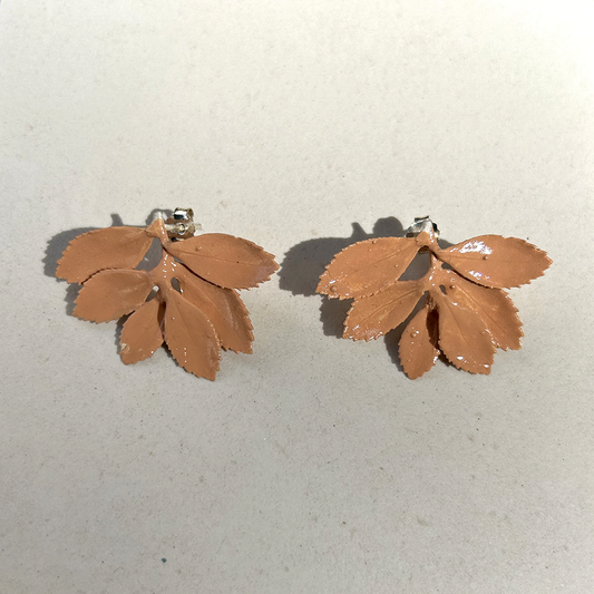 RUBER FOLIUM peach earrings
