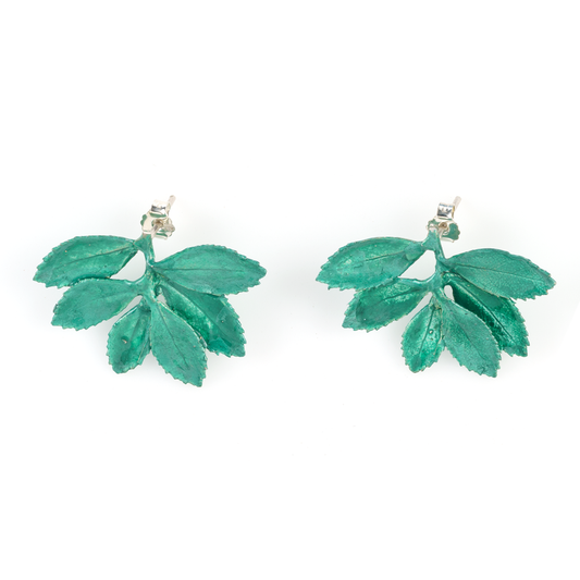 Green RUBER FOLIUM earrings