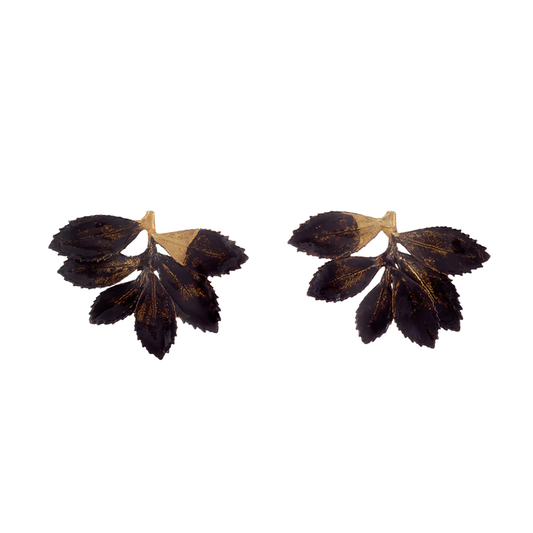 Black RUBER FOLIUM earrings