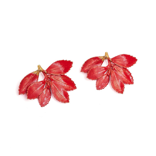 Red RUBER FOLIUM earrings